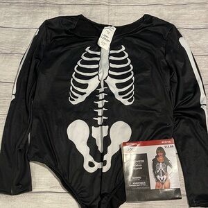 New women’s Halloween Costume Skelton Bodysuit 2XL
